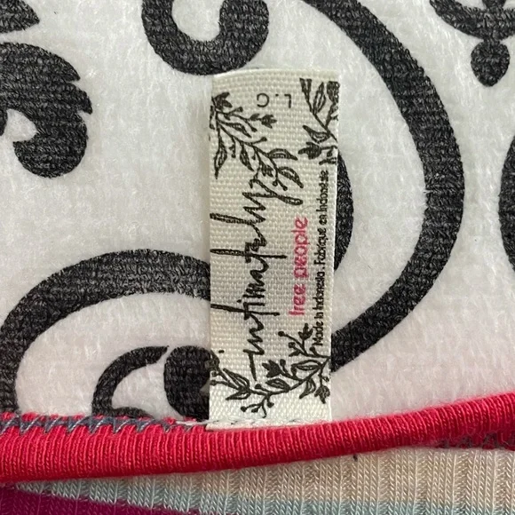 NWT Large Free People Put A Stripe On It Thong Bodysuit Vneck Long Sleeves - Picture 12 of 15